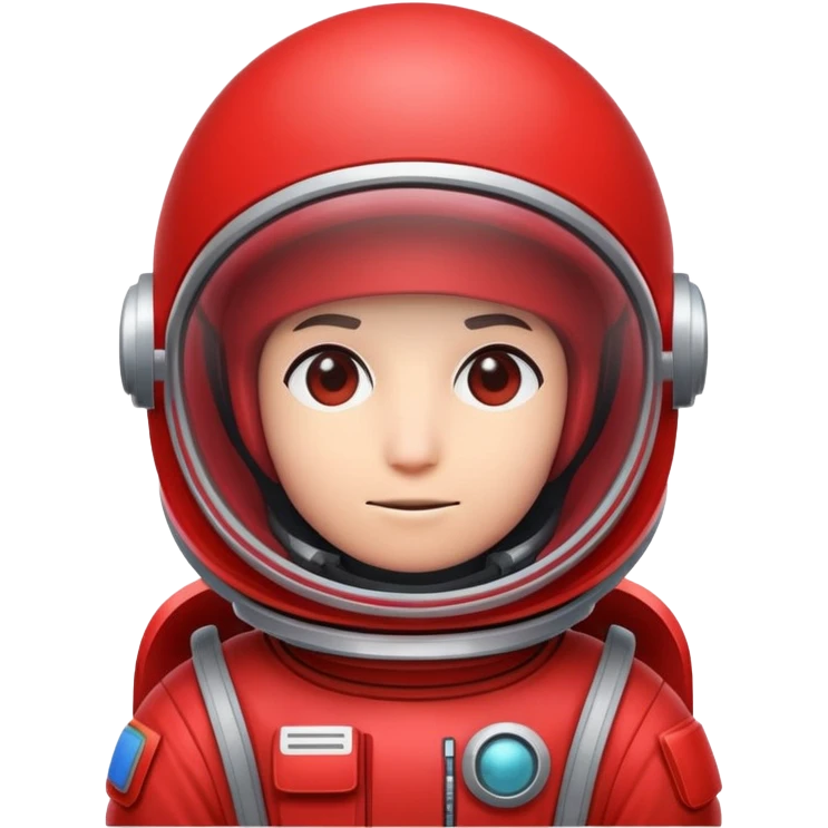 Among Us character in red color with space helmet emoji