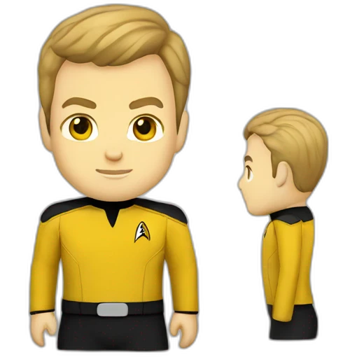 James Kirk with Starfleet yellow uniform (Star Trek) emoji
