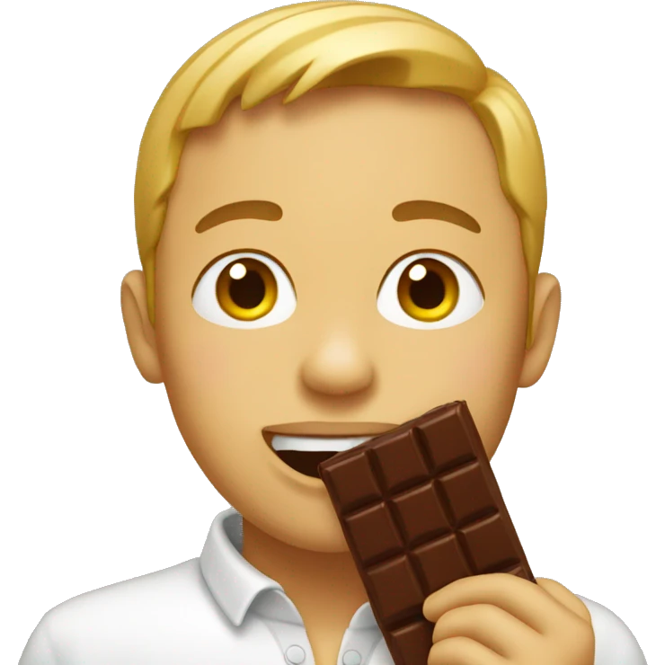 Eating chocolate emoji