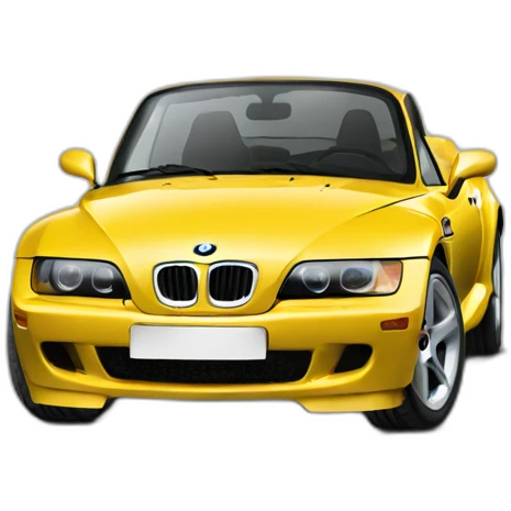 Yellow bmw z3 coupe emoji