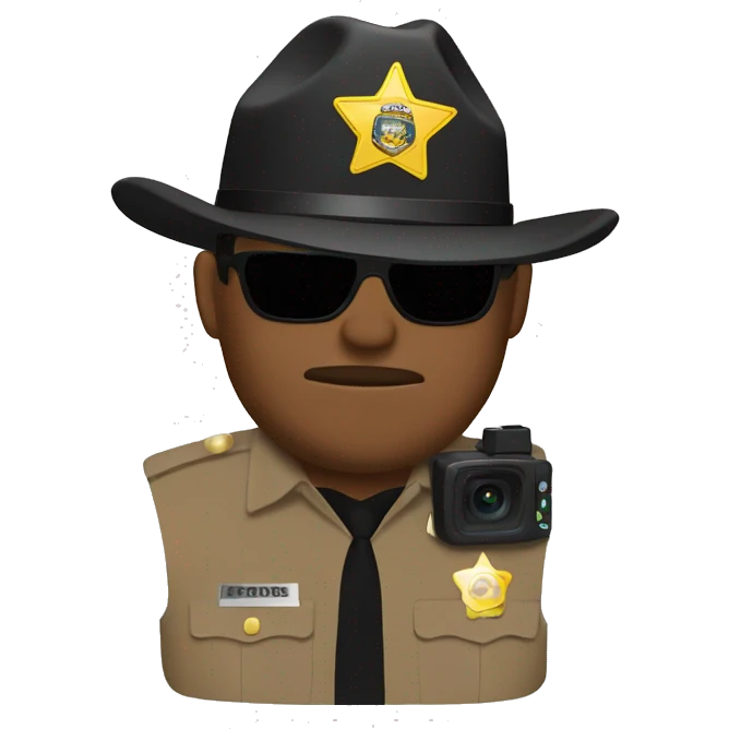 Deputy sheriff with body worn camera emoji