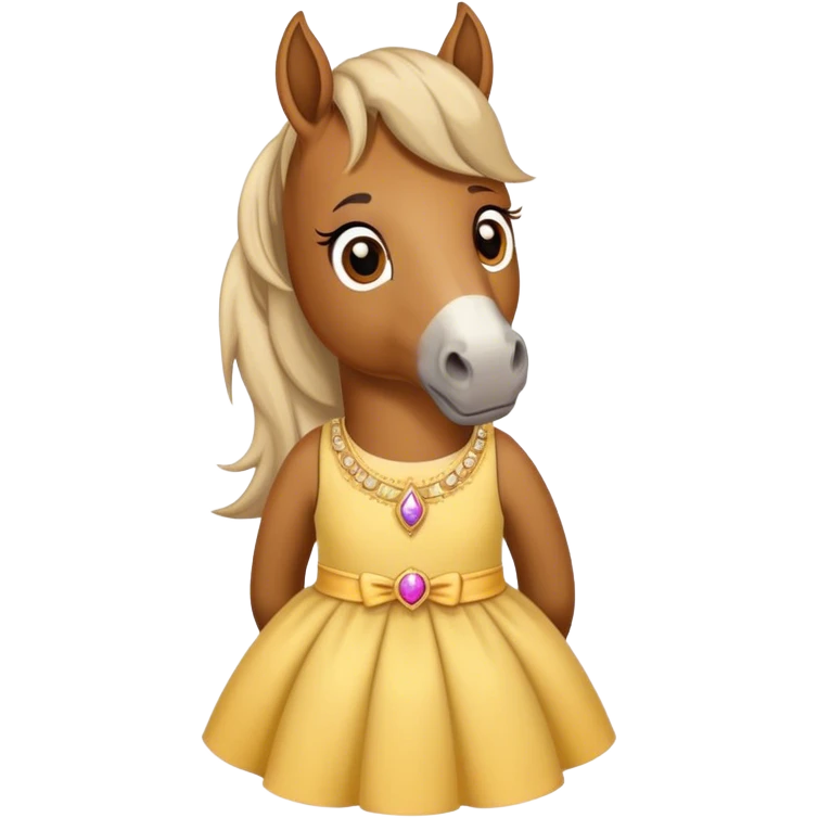 Horse with a dress emoji