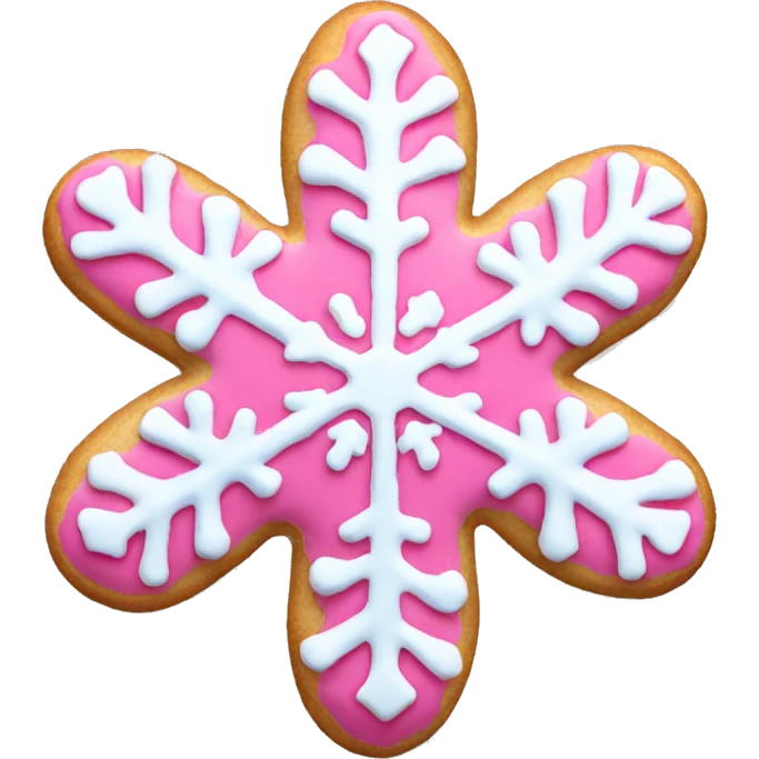 pink snowflake cookie  emoji