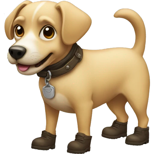 Dog with a boots emoji