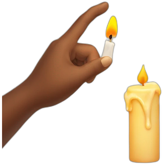 finger over candle emoji
