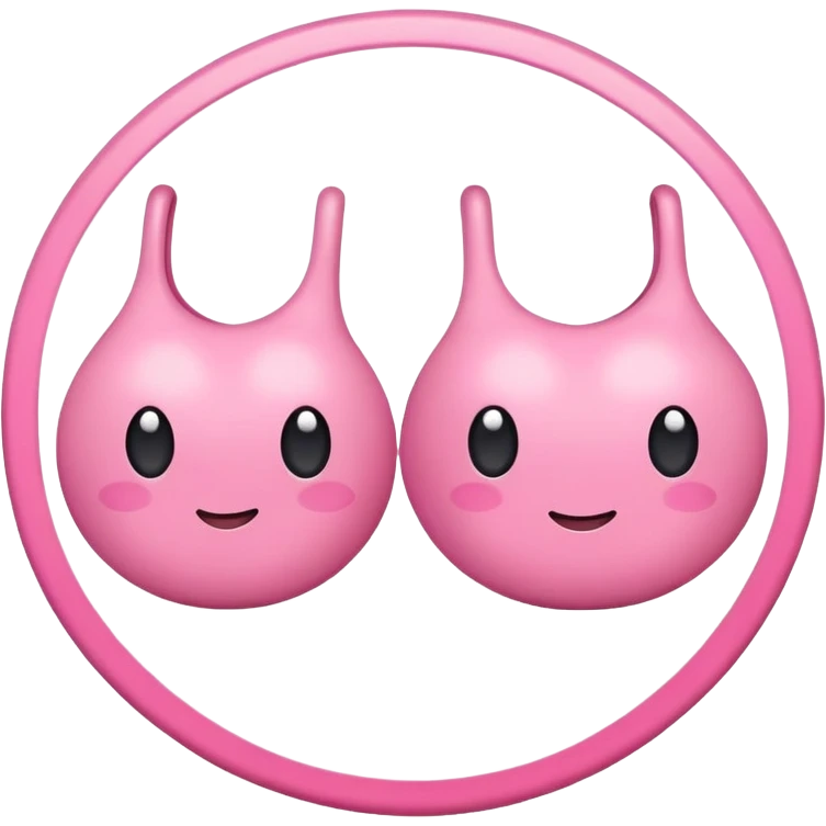 two round cartoon shapes side by side, simple and lighthearted, suggestive of boobs emoji