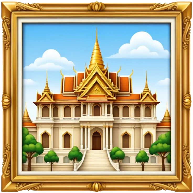 Cinematic Realistic Grand Palace Landmark Emoji, showcasing opulent palace architecture rendered with rich textures and regal, dynamic lighting. emoji