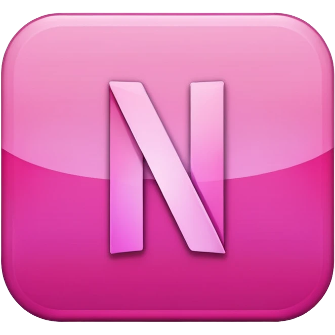 Netflix aesthetic "N" logo in pink emoji