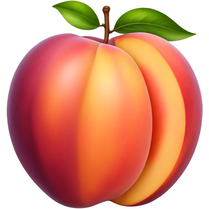 Plum in a peach  emoji