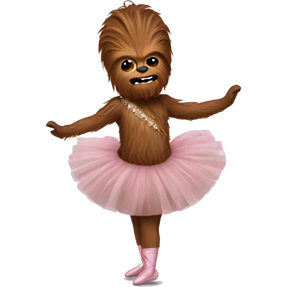 Chewbacca wearing a ballet tutu  emoji