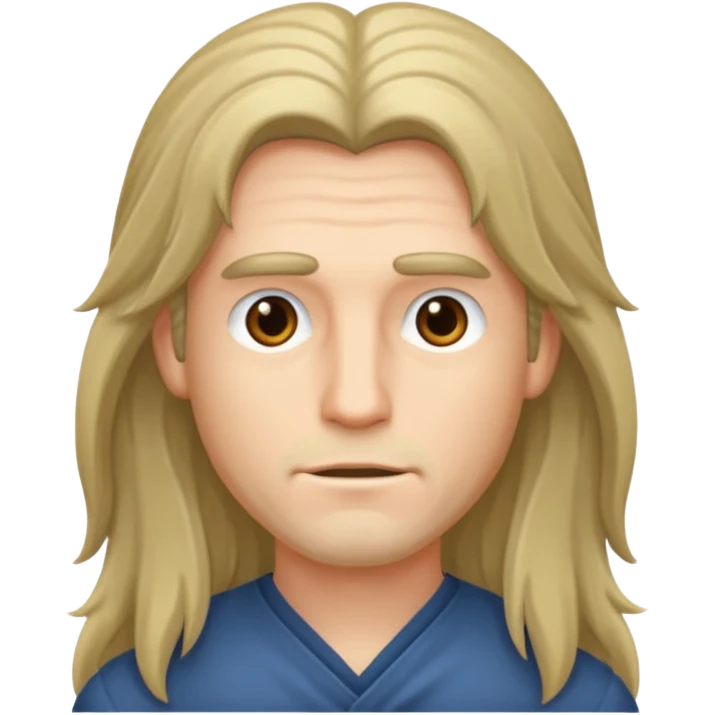 man with long hair but 2d emoji