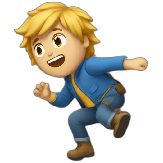 Falling off a cliff but ok about it emoji