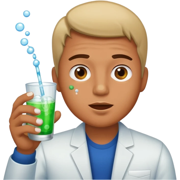 Man popping the pills and drinking sprite emoji