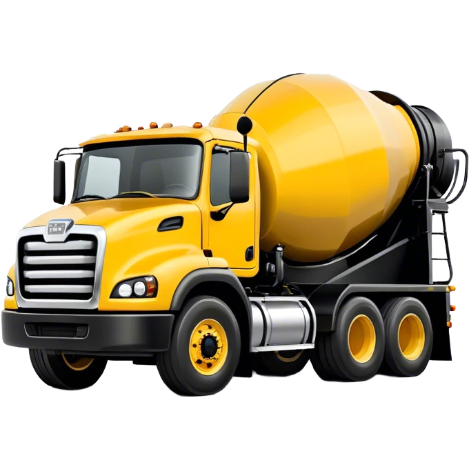 Cement Mixer - Mack Granite (Model Year: 2022) (Iconic colour: Yellow and black) emoji