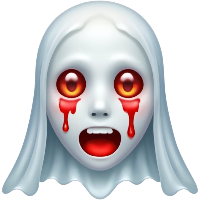 ghost with blood drops emoji