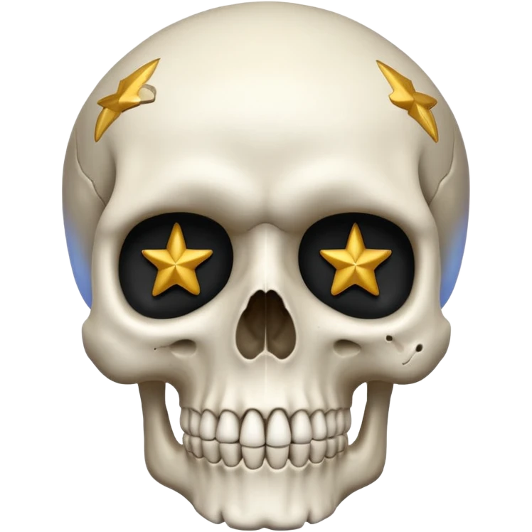 Skull with stars in the eyes emoji