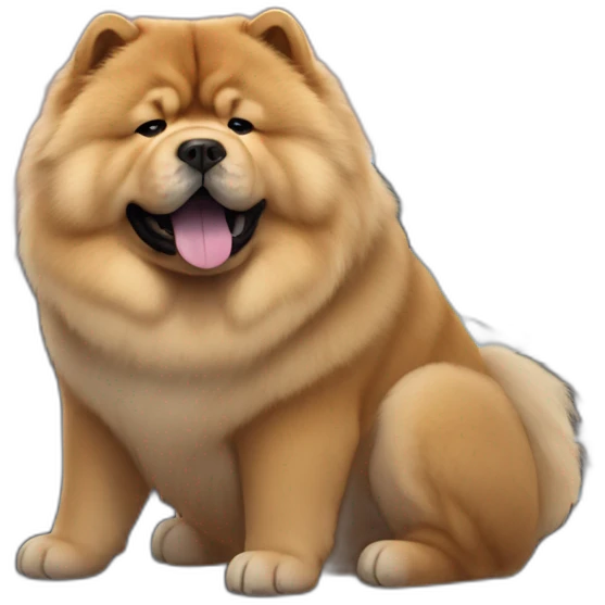 Chow chow in a tesla emoji