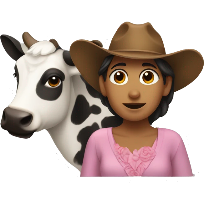 Una vaca enamorada emoji
