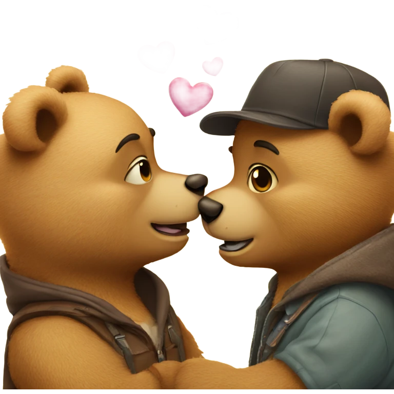 Two bears in love  emoji
