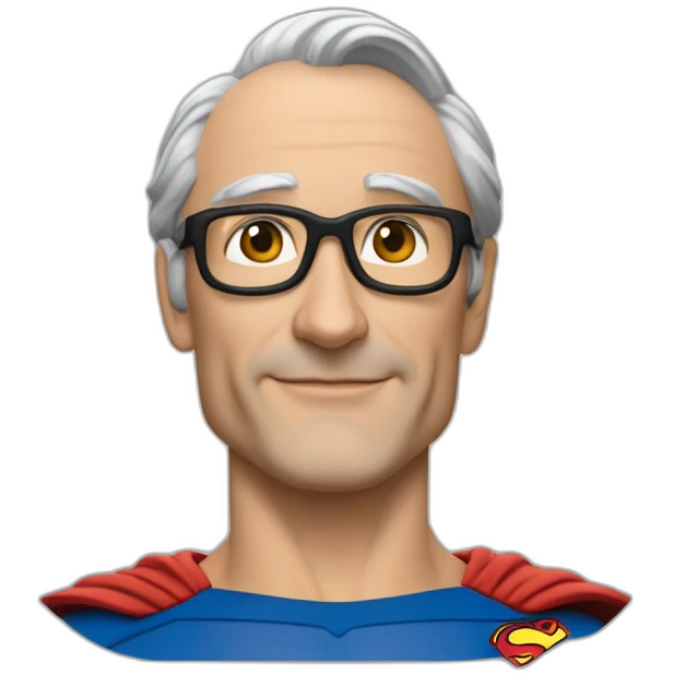 Michel Édouard Leclerc en superman emoji