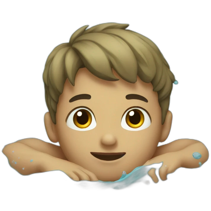 A kid in water emoji