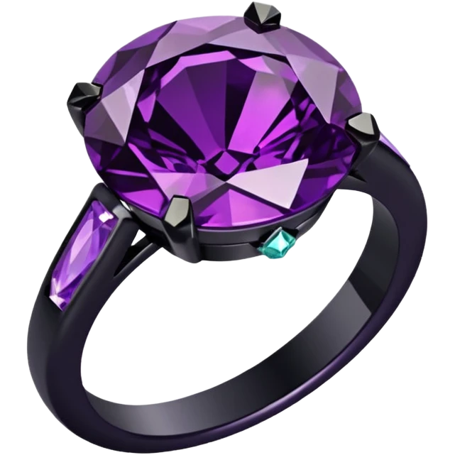 Black ring with dark purple diamond emoji