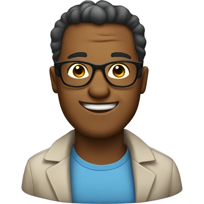dad man with glasses emoji, and a sticker that says fathers day emoji