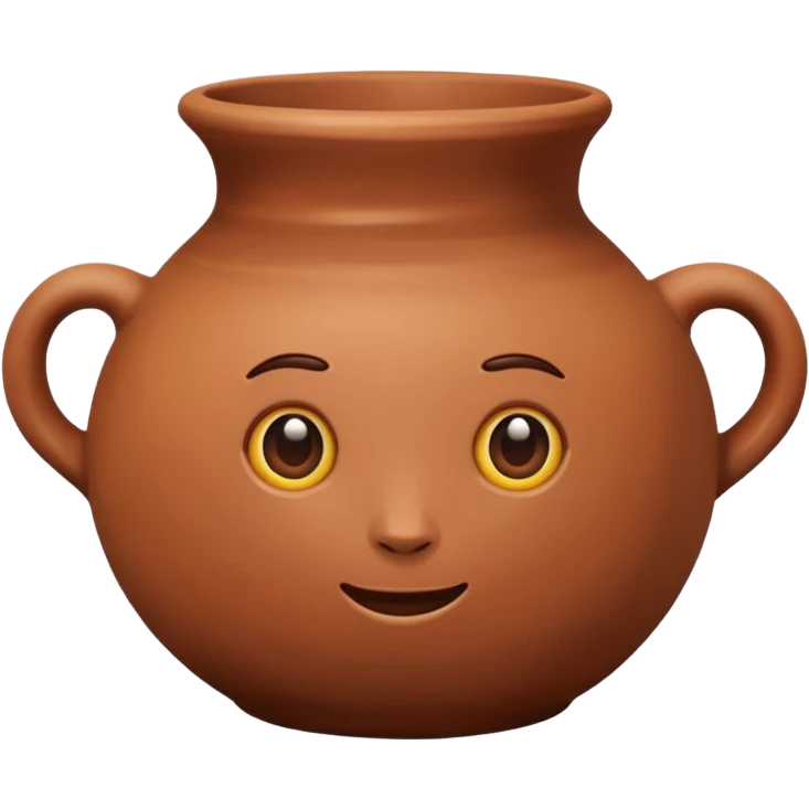 realistic clay pottery emoji