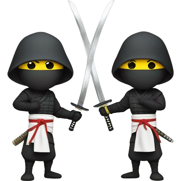 ninja with a katana with a crocodile head emoji