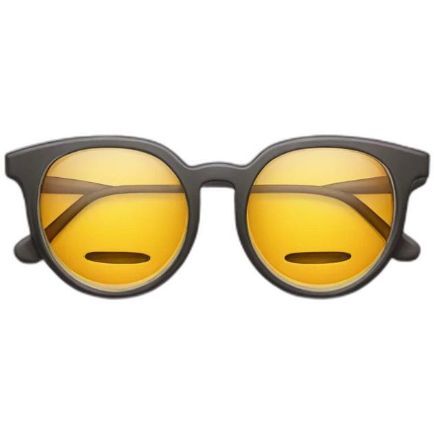 Glasses snapped in half into two pieces emoji