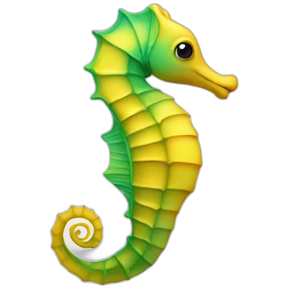 seahorse with yellow fins emoji