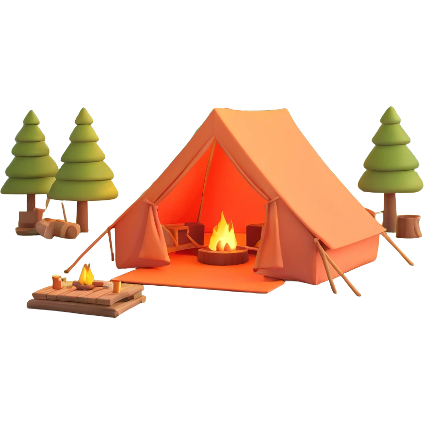 glamping sunset emoji