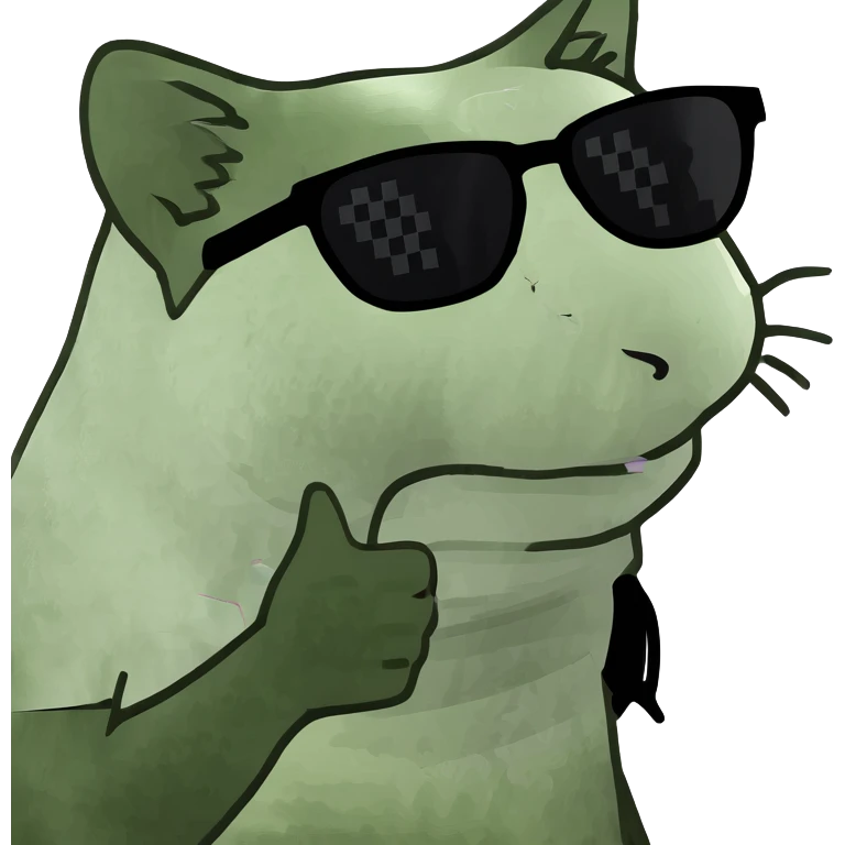 Cat with sunglasses emoji
