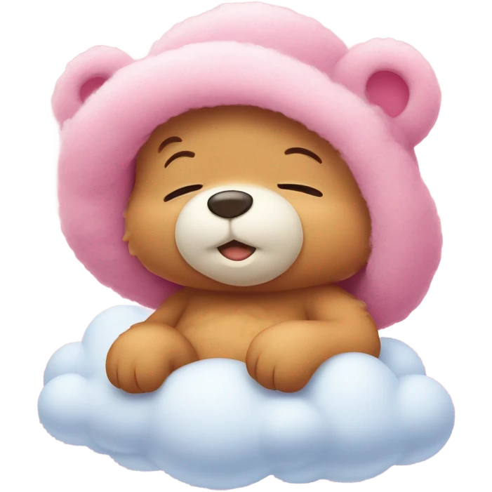 care bear pink sleep emoji