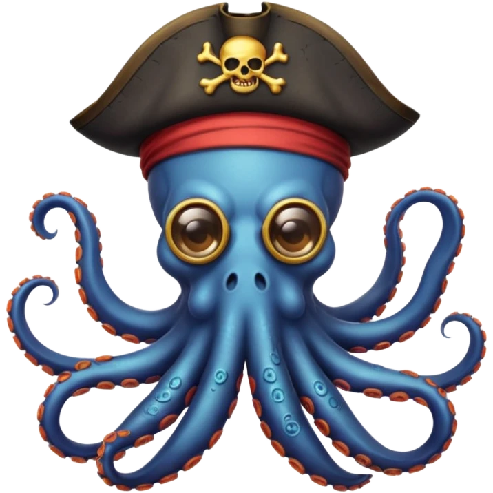 pirate octopus with eyepatch emoji