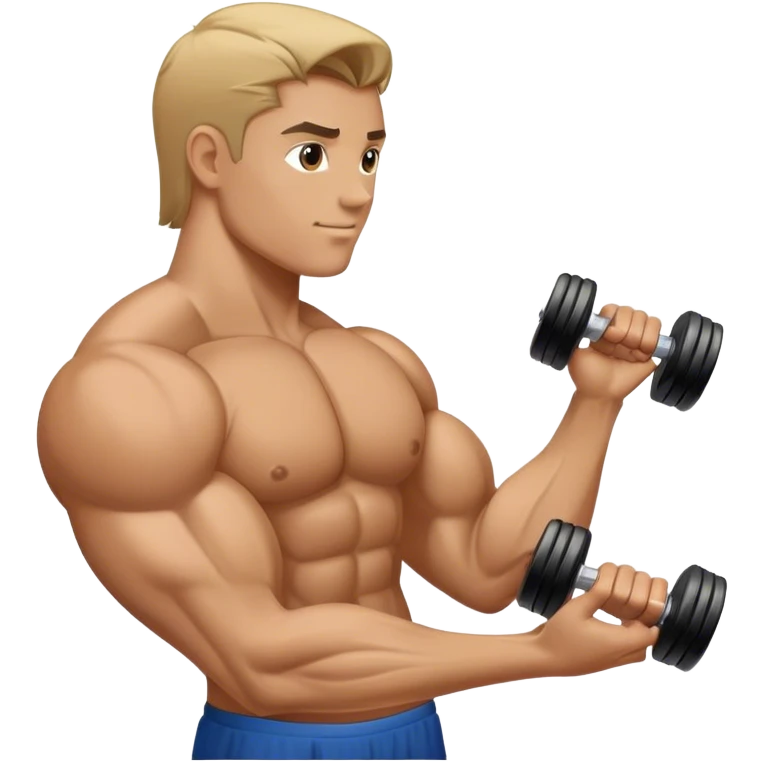 bicep side view holding a dumbbell emoji