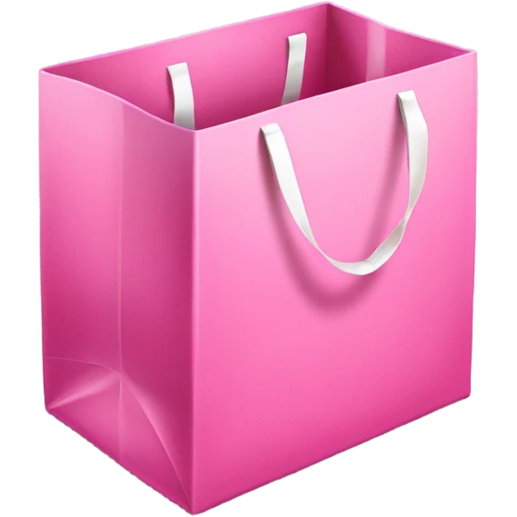 Pink shopping package emoji