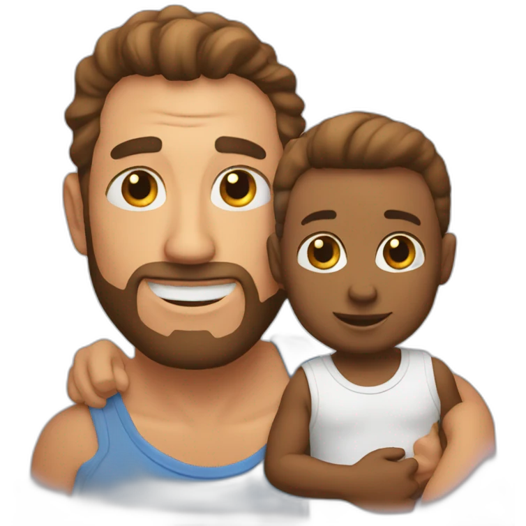 man with cub emoji