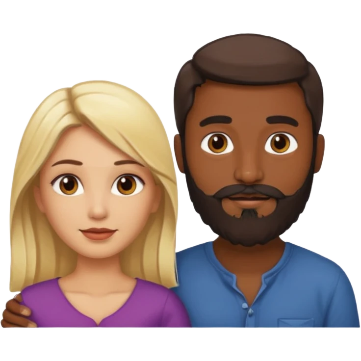 Indian man with beard holding naked blonde woman emoji