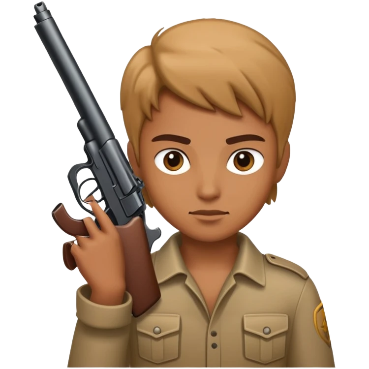 Una persona con una arma emoji