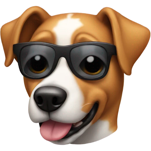 Dog with sunglasses emoji
