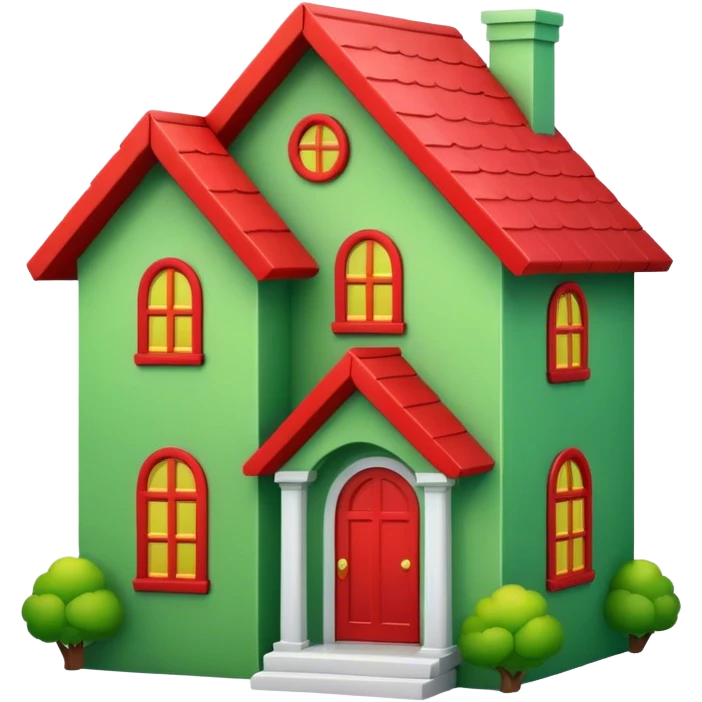Monopoly Green and red houses emoji