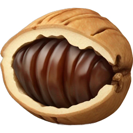 an edible date with walnut inside  emoji