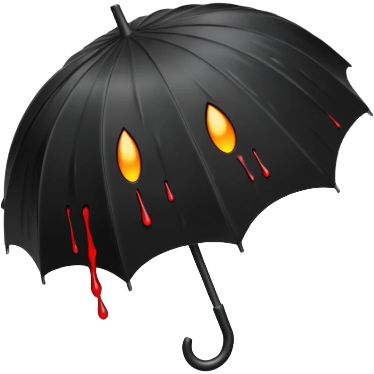 evil umbrella that rains on its user emoji