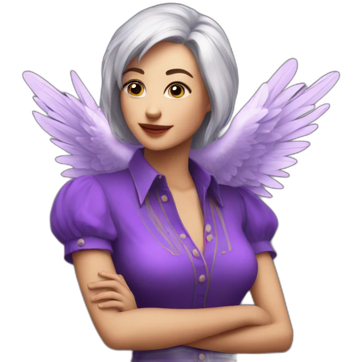 Gambling violet avec des ailes emoji