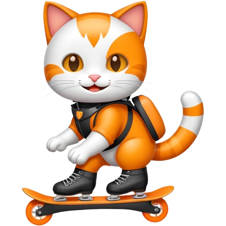 gatito con patines  emoji