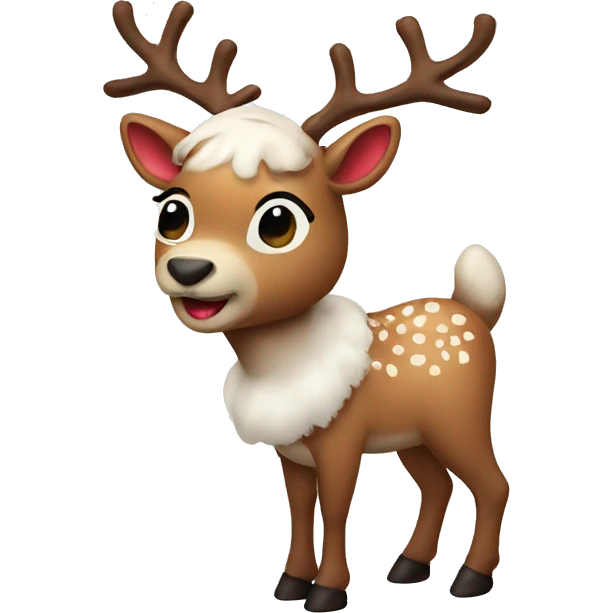 cute christmas reindeer emoji