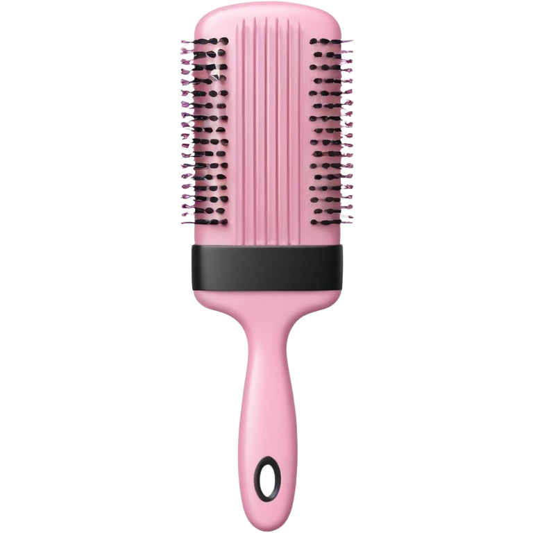 light pink cylindrical hair brush with visible bristles emoji
