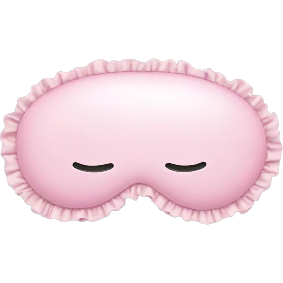 Light pink Frilly sleep mask emoji