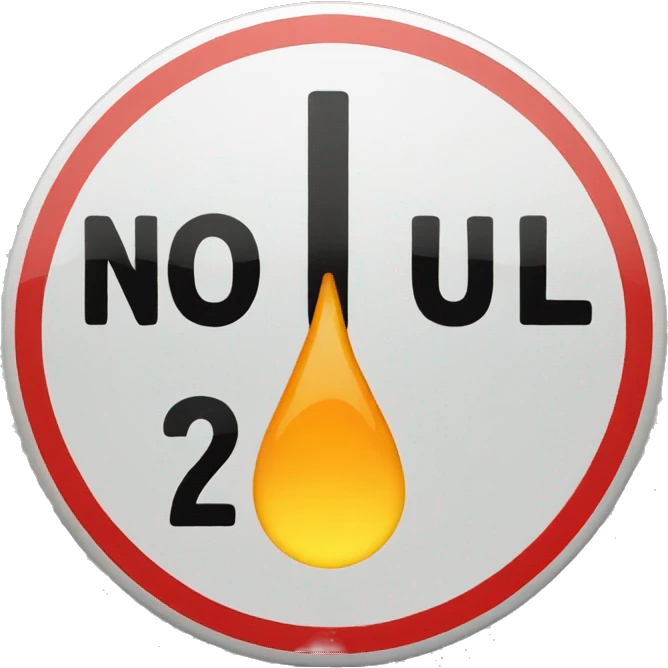 no fuel road sign emoji